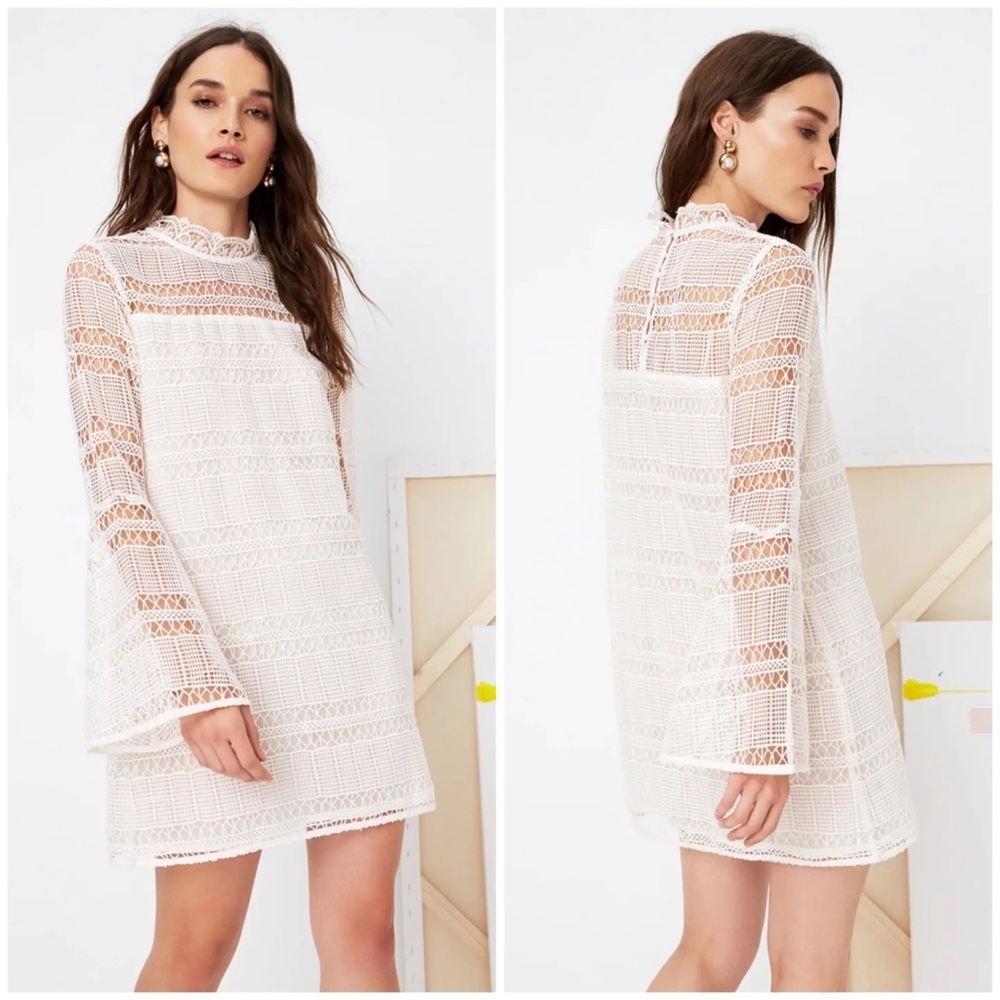 NWT TULAROSA Matilda Pale Blush Lace Dress Small S
